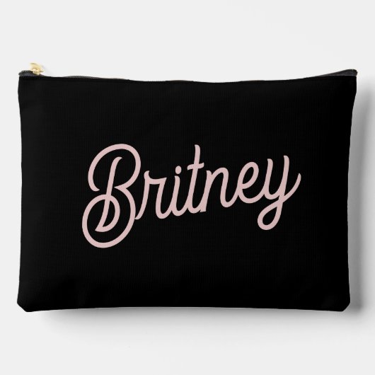 Modern Blush Dusty Roze Monogram en Naam Etui (Voorkant)