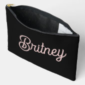 Modern Blush Dusty Roze Monogram en Naam Etui (Open)