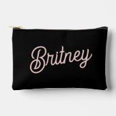 Modern Blush Dusty Roze Monogram en Naam Etui (Voorkant)