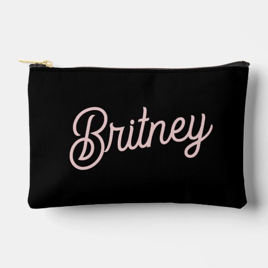 Modern Blush Dusty Roze Monogram en Naam Etui (Voorkant)