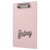 Modern Blush Dusty Roze Monogram en Naam Klembord (Links)