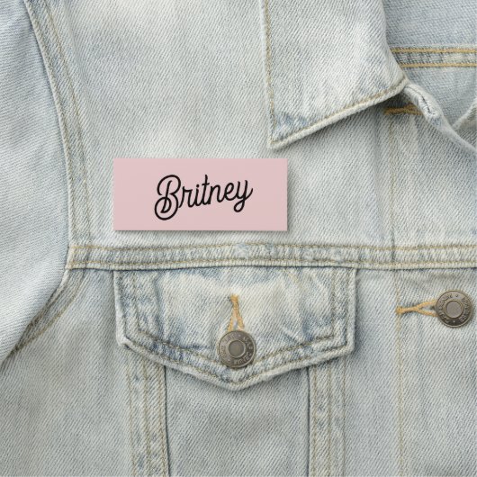 Modern Blush Dusty Roze Monogram en Naam Naamplaatje (In situ)