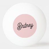 Modern Blush Dusty Roze Monogram en Naam Pingpongbal (Voorkant)