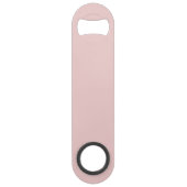 Modern Blush Dusty Roze Monogram en Naam Speed Flessenopener (Achterkant)