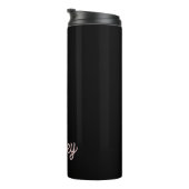 Modern Blush Dusty Roze Monogram en Naam Thermosbeker (Geroteerd rechts)