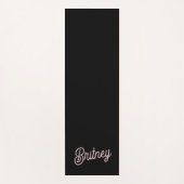 Modern Blush Dusty Roze Monogram en Naam Yogamat (Voorkant)