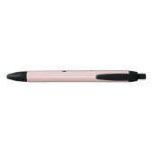 Modern Blush Dusty Roze Monogram en Naam Zwarte Inkt Pen (Achterkant)