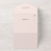Modern Blush Een kleine Sinaasappel Baby shower All In One Uitnodiging (Buitenkant)