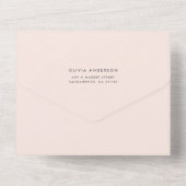 Modern Blush Een kleine Sinaasappel Baby shower All In One Uitnodiging (Achterkant)