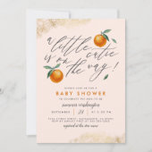 Modern Blush Een kleine Sinaasappel Baby shower Kaart (Voorkant)