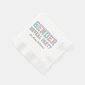 Modern Blush en Aqua Baby Gender Reveal Party Servetten (Hoek)