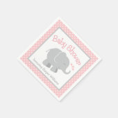Modern Blush en Grey Olifant Meisje Baby shower Servetten (Hoek)