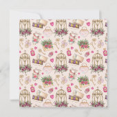 Modern Blush en White Tea Party Bruidsadvies Notitiekaartje (Achterkant)