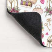 Modern Blush en White Tea Party Muismat (Hoek)