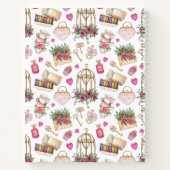 Modern Blush en White Tea Party Notitieboek (Achterkant)