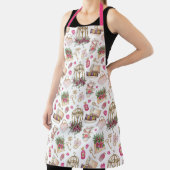 Modern Blush en White Tea Party Schort (Insitu)