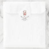 Modern Blush en White Tea Party Vrijgezellenfeest Ronde Sticker (Tas)