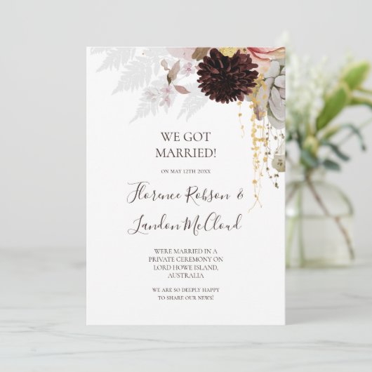 Modern Blush Floral | Aankondiging van de uitgave (Staand voorkant)