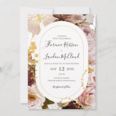 Modern Blush Floral | CASUAL LIJST Kaart (Voorkant)