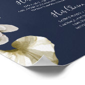 Modern Blush Floral | Drinken ter ondertekening va Poster (Hoek)