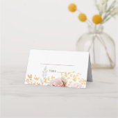 Modern Blush Floral | Gevolgde Waterverf Plaatskaartje (Voorkant)