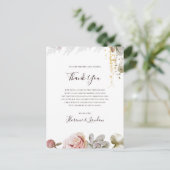 Modern Blush Floral | Hartelijk dank Briefkaart (Staand voorkant)