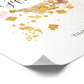 Modern Blush Floral | Kaarten en cadeauborden Poster (Hoek)