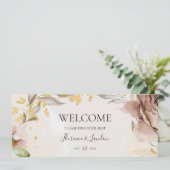 Modern Blush Floral | Koptekst marmer Seating Char (Staand voorkant)