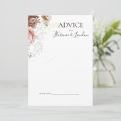 Modern Blush Floral | marineweddenschap Advieskaart (Staand voorkant)