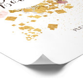 Modern Blush Floral | Ondertekening van het gastbo Poster (Hoek)