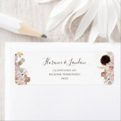 Modern Blush Floral | Retouradreslabel Etiket (Insitu)