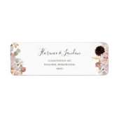 Modern Blush Floral | Retouradreslabel Etiket (Voorkant)