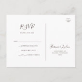 Modern Blush Floral | RSVP-Briefkaart voor bruilof Briefkaart (Achterkant)