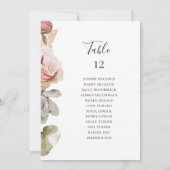 Modern Blush Floral | Tabel aantal zitplaatsen (Achterkant)