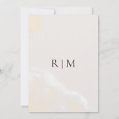 Modern Blush Floral | Traditionele marinebruiloft Kaart (Achterkant)