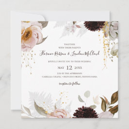 Modern Blush Floral | Uitnodiging tot weddenschapp