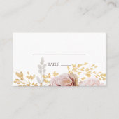 Modern Blush Floral | Vaste bruiloft Plaatskaartje (Voorkant)