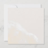 Modern Blush Floral | Vierkant marinehuwelijk Kaart (Achterkant)