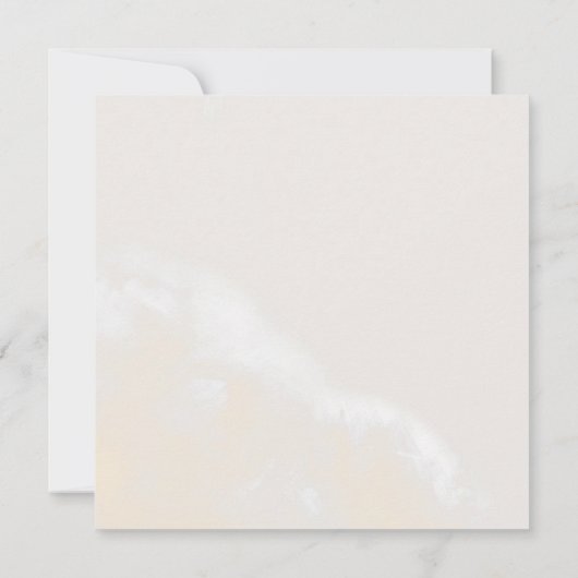 Modern Blush Floral | Vierkant marinehuwelijk Kaart (Achterkant)