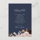 Modern Blush Floral | Vrouw weddenschap Informatiekaartje (Voorkant)