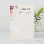 Modern Blush Floral | Waterverf bruiloft Advieskaart (Staand voorkant)