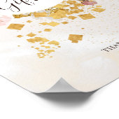 Modern Blush Floral | Waterverf Kaarten en cadeaus Poster (Hoek)