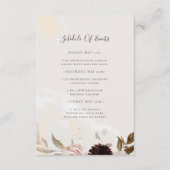 Modern Blush Floral Waterverf Schedule of Events Informatiekaartje (Voorkant)