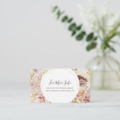 Modern Blush Floral | Website Waterverf bruiloft Informatiekaartje (Staand voorkant)