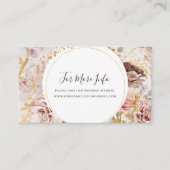 Modern Blush Floral | Website Waterverf bruiloft Informatiekaartje (Voorkant)