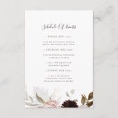 Modern Blush Floral | Weddenschap tussen evenement Informatiekaartje (Voorkant)