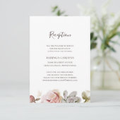 Modern Blush Floral | Weddenschapskaart Informatiekaartje (Staand voorkant)