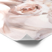 Modern Blush Floral Wedding Gown Vrijgezellenfeest Poster (Hoek)