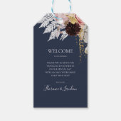 Modern Blush Floral | Welkom bij het marineswedden Cadeaulabel (Voorkant)