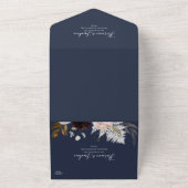 Modern Blush Floral | Zegel en zeemacht All In One Uitnodiging (Buitenkant)